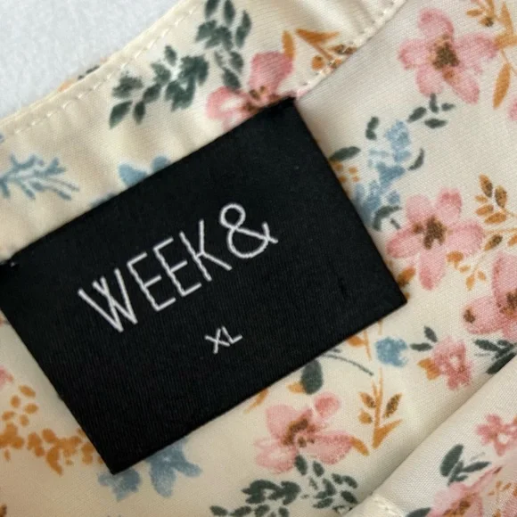 WEEK & Floral Lace Trim Women's Top - Picture 3 of 8